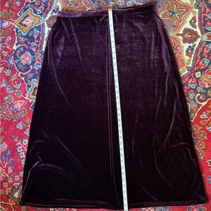 George Velvet A-Line Skirt in Deep Purple